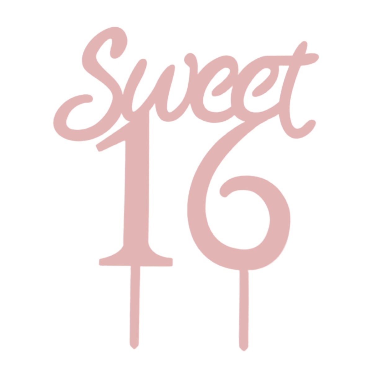 Cake topper sweet 16 roze