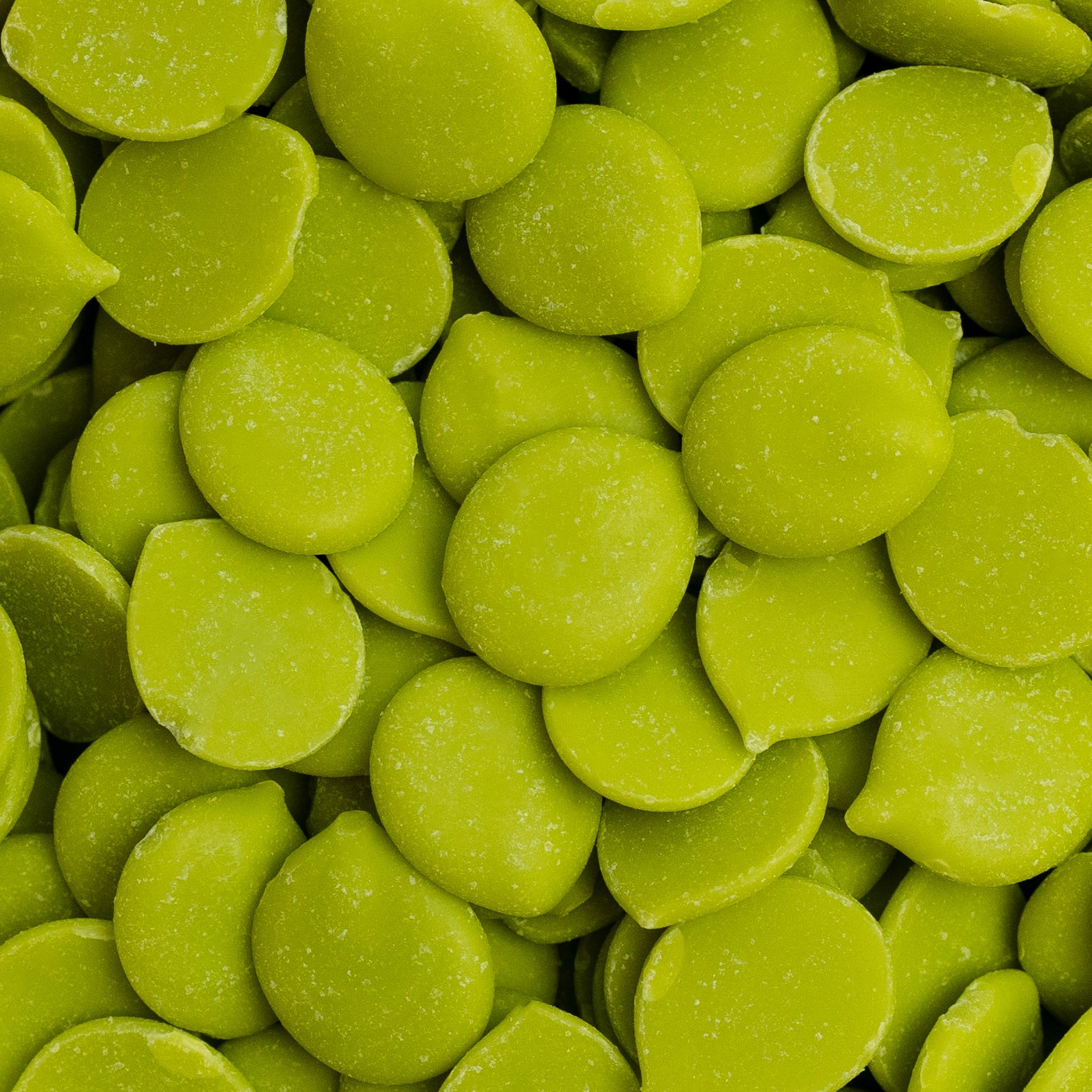 Smeltchocolade/candy drops limegroen