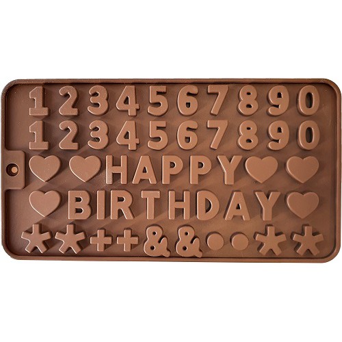 Siliconen mal cijfers en happy birthday