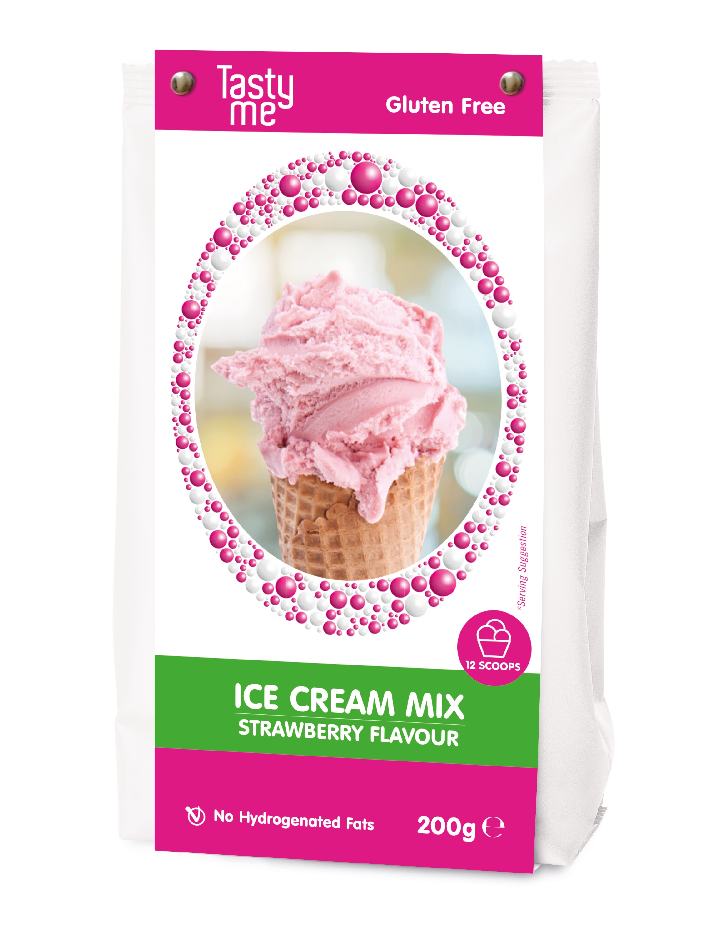 Ice cream mix strawberry 200g - gluten-free