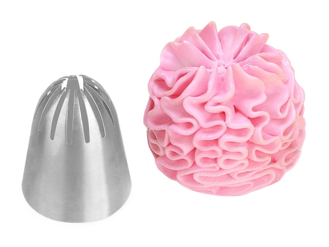 Nozzle cupcake ruffle stainless steel