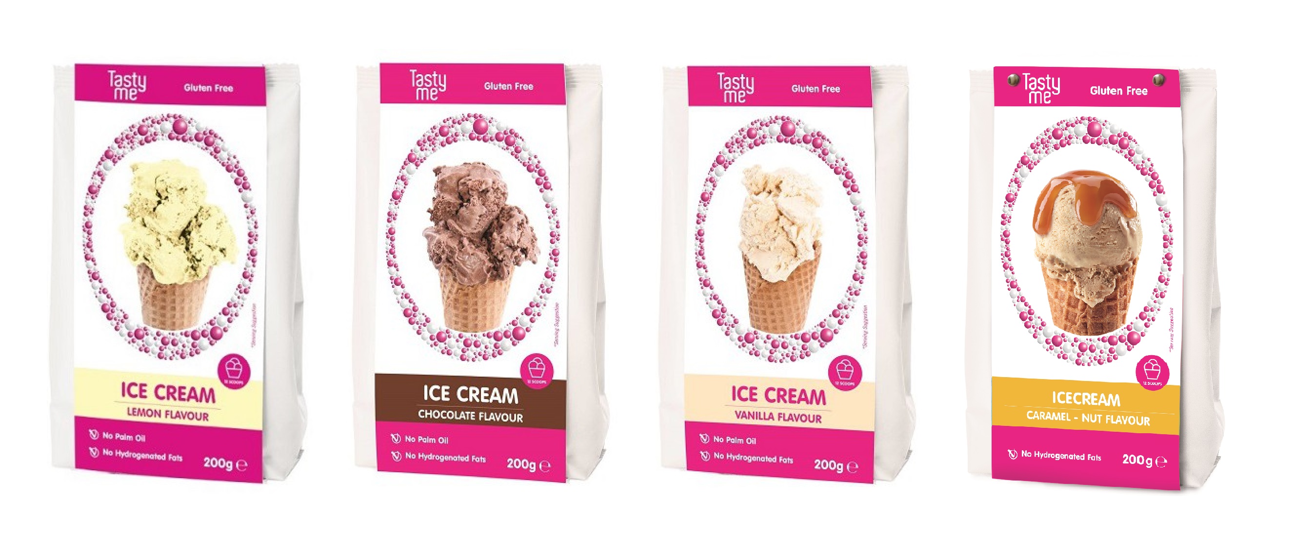 Value pack 2 of 4 ice cream mixes - gluten-free